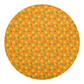 Orange Fruit Slices Pattern Print Round Blanket