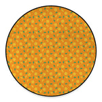 Orange Fruit Slices Pattern Print Round Floor Mat