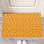 Orange Fruit Slices Pattern Print Rubber Doormat