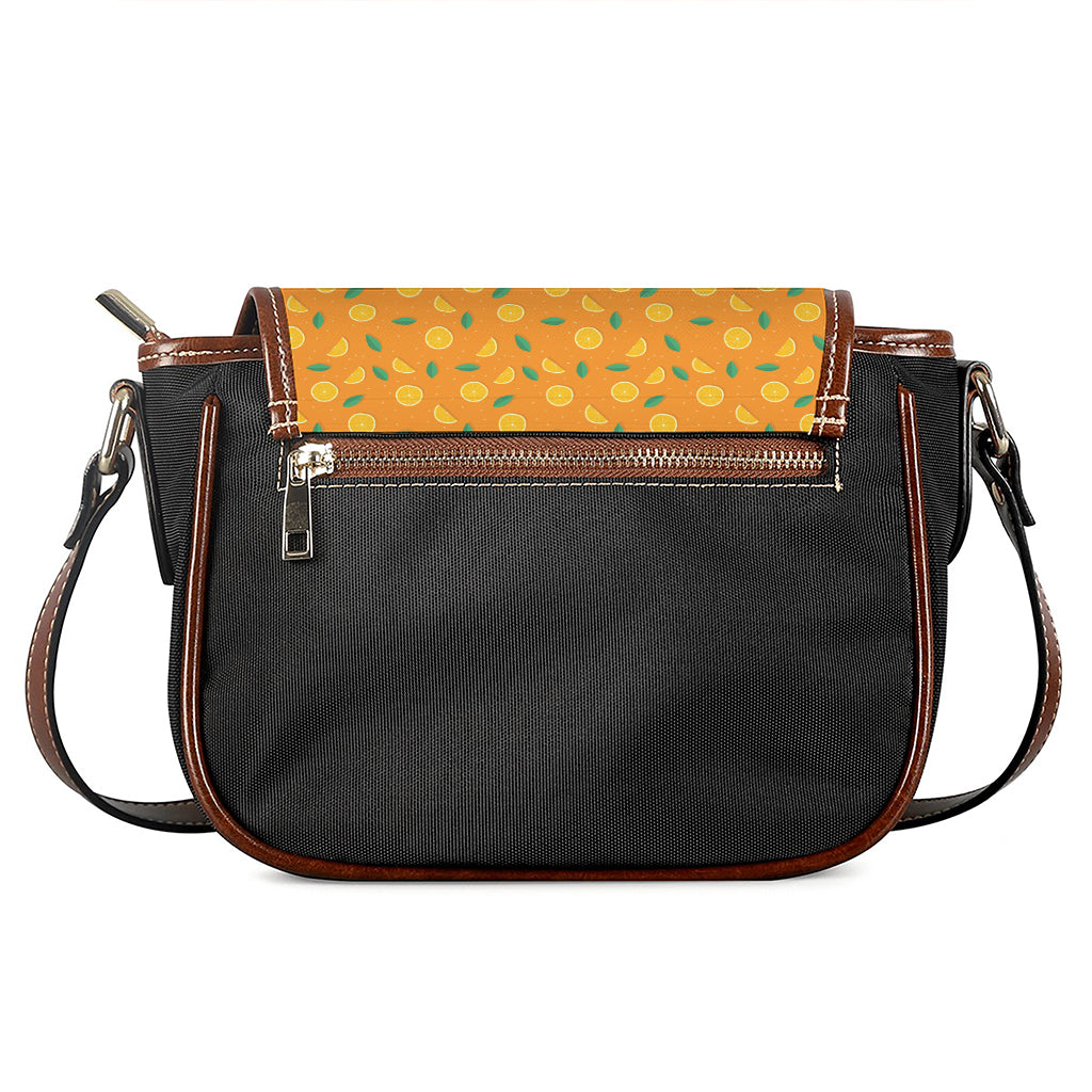 Orange Fruit Slices Pattern Print Saddle Bag