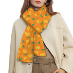 Orange Fruit Slices Pattern Print Scarf