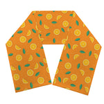 Orange Fruit Slices Pattern Print Scarf