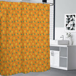 Orange Fruit Slices Pattern Print Shower Curtain