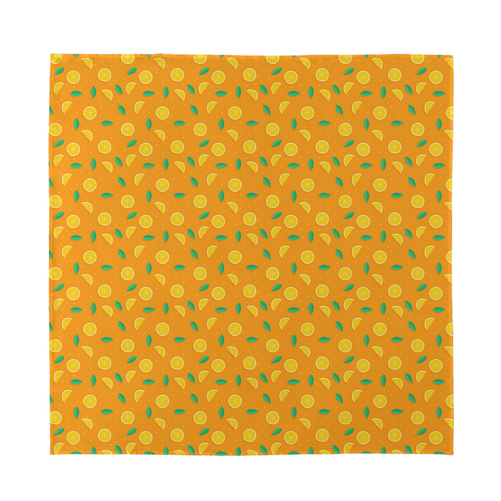 Orange Fruit Slices Pattern Print Silk Bandana