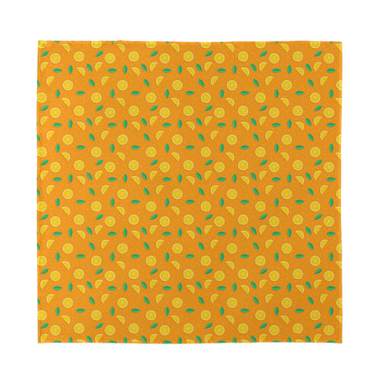 Orange Fruit Slices Pattern Print Silk Bandana