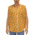 Orange Fruit Slices Pattern Print Sleeveless Baseball Jersey