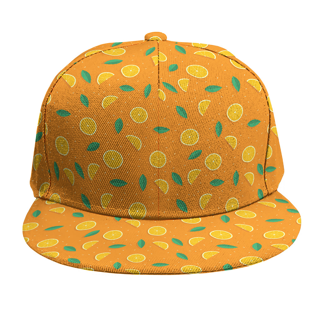 Orange Fruit Slices Pattern Print Snapback Cap
