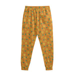 Orange Fruit Slices Pattern Print Sweatpants