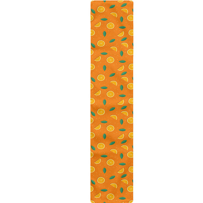 Orange Fruit Slices Pattern Print Table Runner