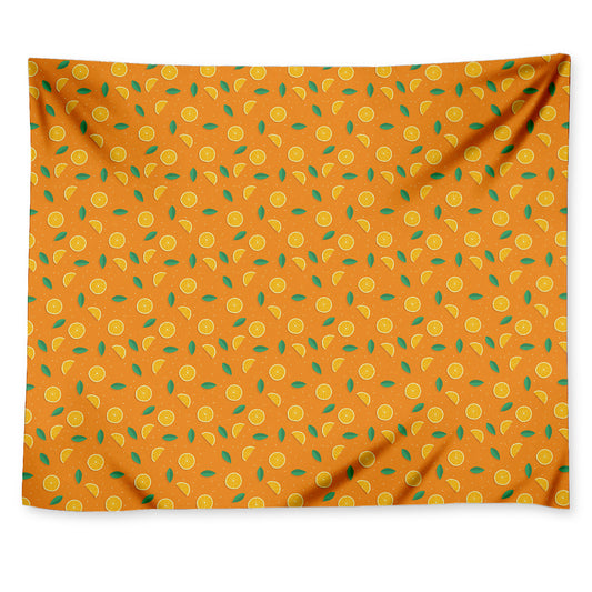 Orange Fruit Slices Pattern Print Tapestry