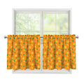 Orange Fruit Slices Pattern Print Tier Curtains