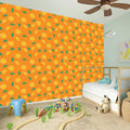 Orange Fruit Slices Pattern Print Wall Sticker