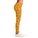 Orange Fruit Slices Pattern Print Women's Leggings