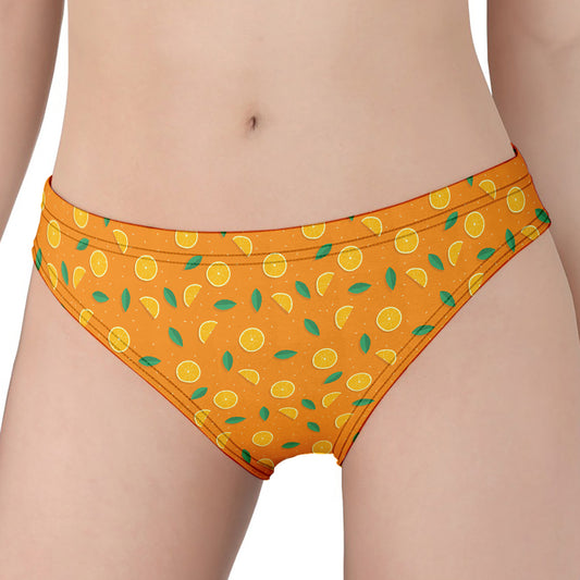 Orange Fruit Slices Pattern Print Women's Panties