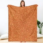 Orange (NOT Real) Glitter Print Blanket