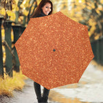Orange Glitter Artwork Print (NOT Real Glitter) Foldable Umbrella
