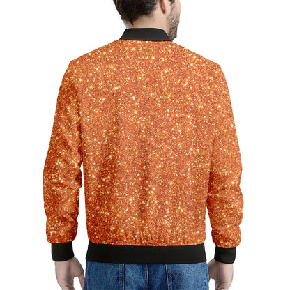 Orange Glitter Artwork Print (NOT Real Glitter) Men's Bomber Jacket