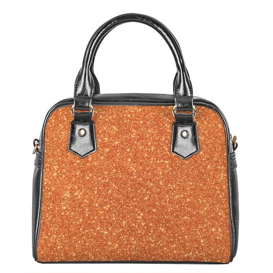 Orange Glitter Artwork Print (NOT Real Glitter) Shoulder Handbag