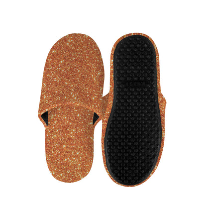 Orange Glitter Artwork Print (NOT Real Glitter) Slippers