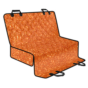 Orange (NOT Real) Glitter Print Pet Car Back Seat Cover