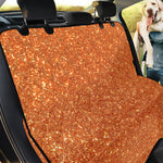 Orange (NOT Real) Glitter Print Pet Car Back Seat Cover