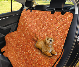 Orange (NOT Real) Glitter Print Pet Car Back Seat Cover