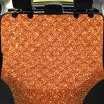 Orange (NOT Real) Glitter Print Pet Car Back Seat Cover