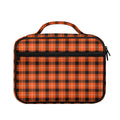 Orange Grey And White Plaid Print Briefcase Bible Bag