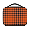 Orange Grey And White Plaid Print Classic Bible Case
