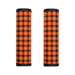 Orange Grey And White Plaid Print Handle Covers