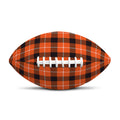 Orange Grey And White Plaid Print Rugby Ball