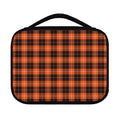 Orange Grey And White Tartan Print Classic Bible Case