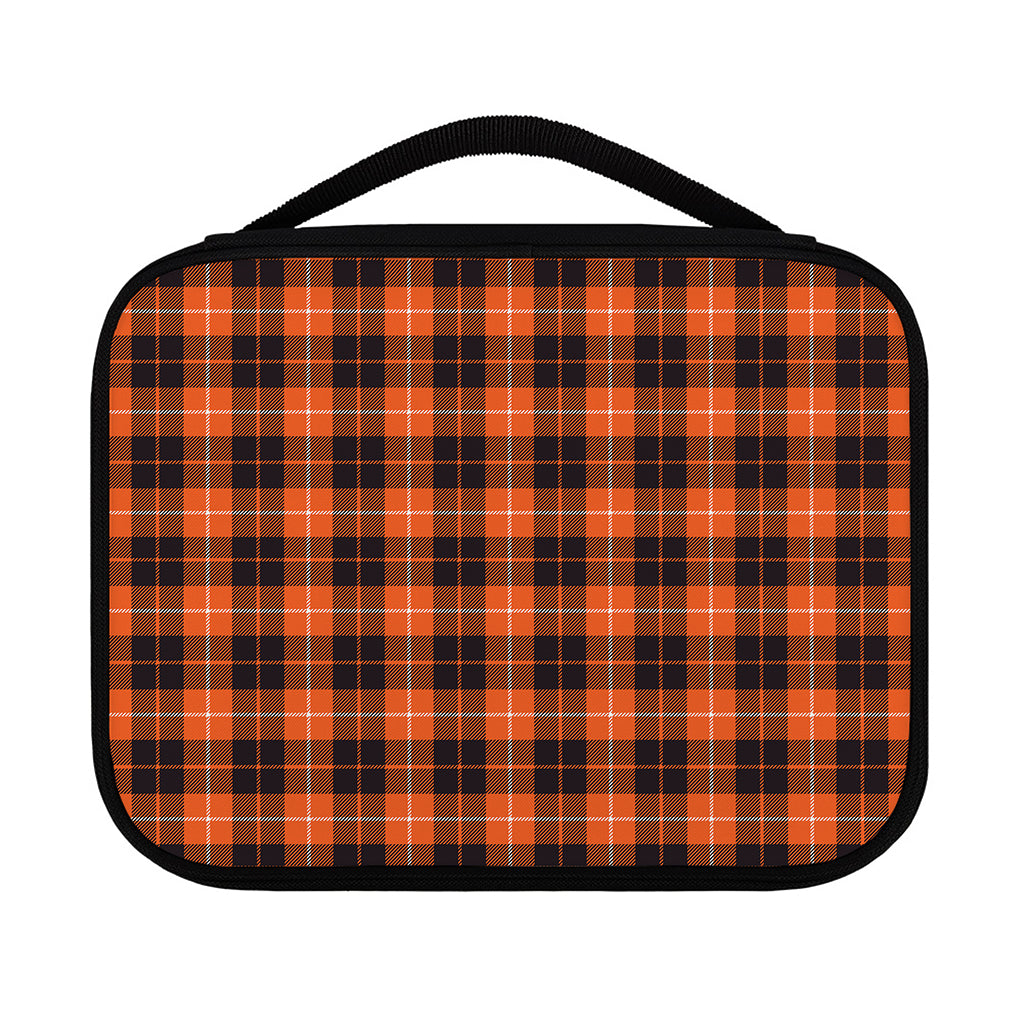 Orange Grey And White Tartan Print Classic Bible Case