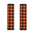 Orange Grey And White Tartan Print Handle Covers