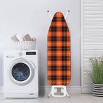 Orange Grey And White Tartan Print Ironing Board Cover