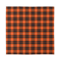 Orange Grey And White Tartan Print Silk Bandana