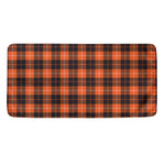 Orange Grey And White Tartan Print Towel
