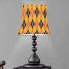 Orange Halloween Argyle Pattern Print Bell Lamp Shade