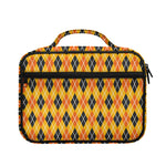 Orange Halloween Argyle Pattern Print Briefcase Bible Bag