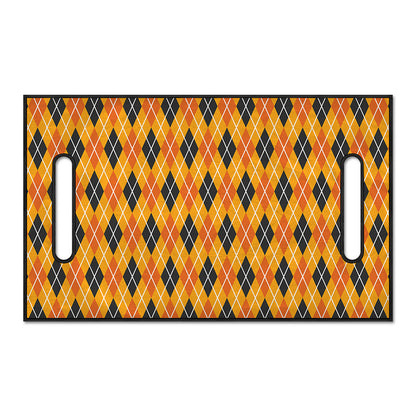 Orange Halloween Argyle Pattern Print Golf Cart Seat Cover