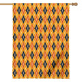 Orange Halloween Argyle Pattern Print House Flag