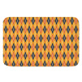 Orange Halloween Argyle Pattern Print Indoor Door Mat