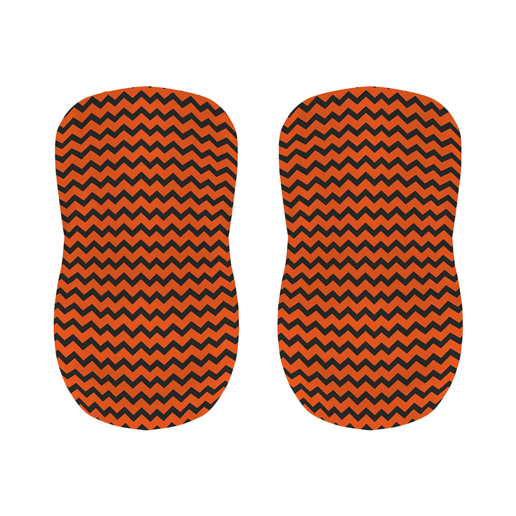 Orange Halloween Chevron Pattern Print Bar Stool Covers