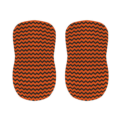 Orange Halloween Chevron Pattern Print Bar Stool Covers