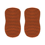 Orange Halloween Chevron Pattern Print Bar Stool Covers