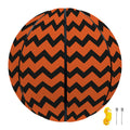Orange Halloween Chevron Pattern Print Basketball