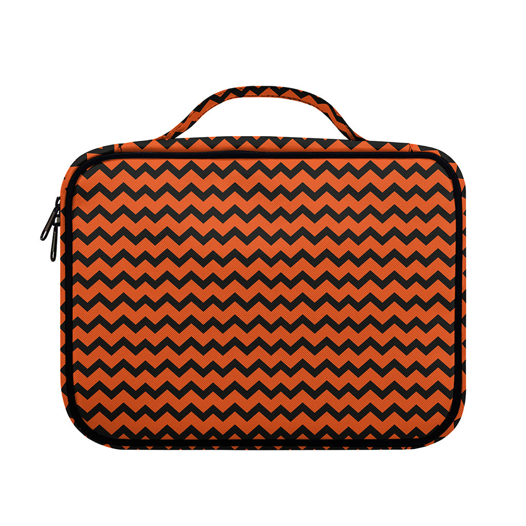 Orange Halloween Chevron Pattern Print Briefcase Bible Bag