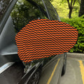 Orange Halloween Chevron Pattern Print Car Side Mirror Covers