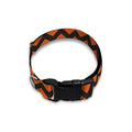 Orange Halloween Chevron Pattern Print Dog Collar