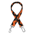 Orange Halloween Chevron Pattern Print Dog Seat Belt